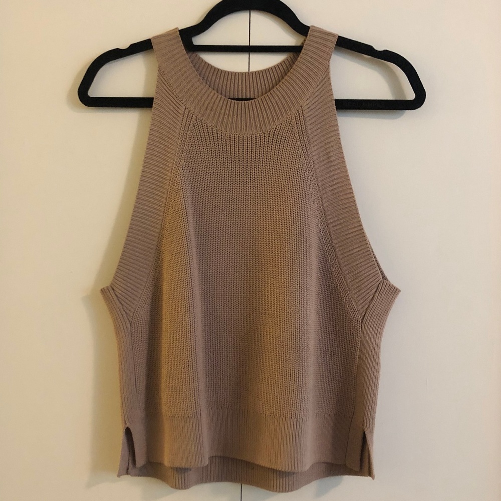 Aritzia Wilfred Crevier Knit Tank Top rose/blush
